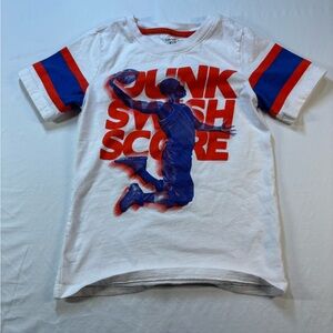 Carter's White Tee with Red and Blue Basketball Graphic